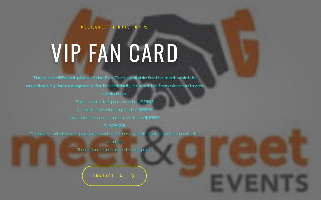 VIP FAN CARD